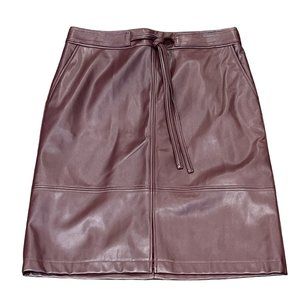 Vintage x Liz Claiborne Pencil Skirt Knot Burgundy Plum Wine Classic